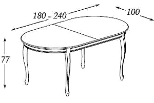Размеры: стол Panamar 402.180