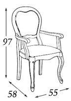 Размеры: кресло Panamar 418.057
