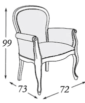 Размеры: кресло Panamar 419.072