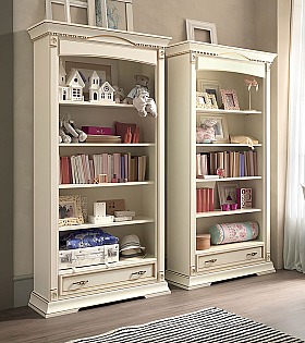 Книжный шкаф Palazzo Ducale Prama Bakokko 71BO16 bianco цвет белый длина 103 см Книжный шкаф Palazzo Ducale Prama Bakokko 71BO16 bianco цвет белый длина 103 см