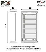 Книжный шкаф Palazzo Ducale Prama Bakokko 71BO16 bianco цвет белый длина 103 см Книжный шкаф Palazzo Ducale Prama Bakokko 71BO16 bianco цвет белый длина 103 см