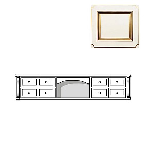 Накомодник с ящиками Palazzo Ducale Prama Bakokko 71BO09 bianco цвет белый Накомодник с ящиками Palazzo Ducale Prama Bakokko 71BO09 bianco цвет белый