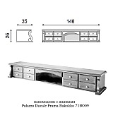 Комод 4-х дверный Palazzo Ducale Prama Bakokko 71BO06 bianco цвет белый Комод 4-х дверный Palazzo Ducale Prama Bakokko 71BO06 bianco цвет белый