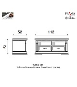 Тумба ТВ Palazzo Ducale Prama Bakokko 71BO01 bianco цвет белый длина 112 см Тумба ТВ Palazzo Ducale Prama Bakokko 71BO01 bianco цвет белый длина 112 см