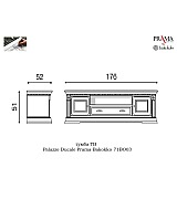 Тумба ТВ Palazzo Ducale Prama Bakokko 71BO03 bianco цвет белый длина 176 см Тумба ТВ Palazzo Ducale Prama Bakokko 71BO03 bianco цвет белый длина 176 см