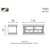 Тумба ТВ Palazzo Ducale Prama Bakokko 71CI01 ciliegio цвет вишня длина 112 см