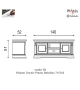 Тумба ТВ Palazzo Ducale Prama Bakokko 71CI02 ciliegio цвет вишня длина 140 см