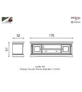 Тумба ТВ Palazzo Ducale Prama Bakokko 71CI03 ciliegio цвет вишня длина 176 см