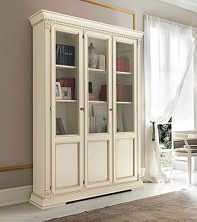 Книжный шкаф 3 дверный Palazzo Ducale Prama Bakokko 71BO03LB bianco цвет белый Книжный шкаф 3 дверный Palazzo Ducale Prama Bakokko 71BO03LB bianco цвет белый