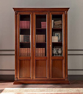 Книжный шкаф 3 дверный Palazzo Ducale Prama Bakokko 71CI03LB ciliegio цвет вишня