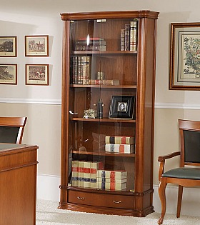 Книжный шкаф Disemobel 942 cerezo-5 цвет вишня 