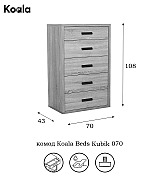 Комод Koala Beds Kubik 070 Nordico цвет нордический бежевый Комод Koala Beds Kubik 070 Nordico цвет нордический бежевый