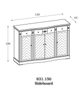 Комод (буфет) Panamar 831.150 цвет вишня Комод (буфет) Panamar 831.150 цвет вишня