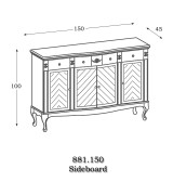 Комод (буфет) Panamar 881.150 цвет орех Комод (буфет) Panamar 881.150 цвет орех