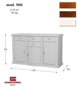 Комод буфет Disemobel 906 cerezo-5 цвет вишня 