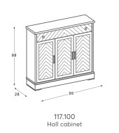Консоль Panamar 117.100 цвет вишня