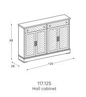 Консоль Panamar 117.125 цвет вишня