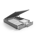 Кровать Koala Beds Drawer/Dreams 160 * 200 см цвет Roble Contorno/Monolith 97 Serie 3 Кровать Koala Beds Drawer/Dreams 160 * 200 см цвет Roble Contorno/Monolith 97 Serie 3