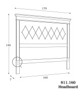 Кровать Panamar 811.450 цвет орех nogal, обивка Fiesole-3