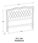 Кровать Panamar 871М.460 цвет вишня cerezo, обивка Fiesole-4 