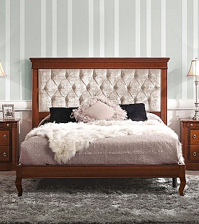 Кровать Panamar 811.450 цвет орех nogal, обивка Fiesole-3