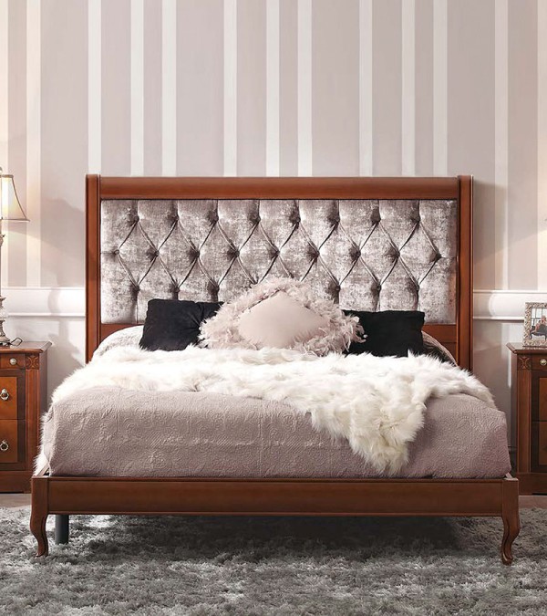 Кровать Panamar 841.451 цвет орех nogal, обивка Fiesole-4 