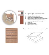 Кровать Panamar 871М.460 цвет вишня cerezo, обивка Fiesole-4 