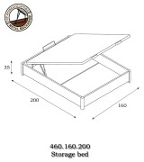 Кровать Panamar 871М.460 цвет вишня cerezo, обивка Fiesole-4 