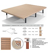 Кровать Panamar 811.450 цвет орех nogal, обивка Fiesole-3