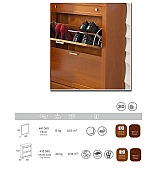 Обувница Panamar 433.080 цвет орех, вишня