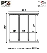 Прихожая Palazzo Ducale Prama Bakokko bianco цвет белый композиция 2 длина 220 см Прихожая Palazzo Ducale Prama Bakokko bianco цвет белый композиция 2 длина 220 см