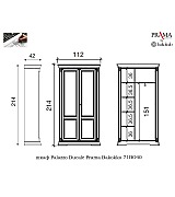 Шкаф 2 дверный Palazzo Ducale Prama Bakokko 71BO40 bianco цвет белый Шкаф 2 дверный Palazzo Ducale Prama Bakokko 71BO40 bianco цвет белый