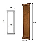 Полка для прихожей Palazzo Ducale Prama Bakokko 71CI32 ciliegio цвет вишня 38 см 