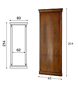 Полка для прихожей Palazzo Ducale Prama Bakokko 71CI33 ciliegio цвет вишня 58 см 