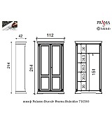 Шкаф 2 дверный Palazzo Ducale Prama Bakokko 71CI40 ciliegio цвет вишня