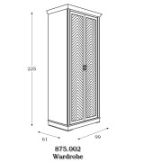 Шкаф 2-х дверный Panamar 875.002 цвет орех