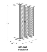 Шкаф 3-х дверный Panamar 875.003 цвет вишня