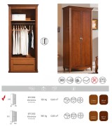 Шкаф 2-х дверный Panamar 877.002 цвет вишня