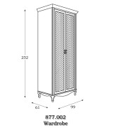 Шкаф 2-х дверный Panamar 877.002 цвет вишня