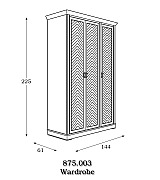 Шкаф 3-х дверный Panamar 875.003 цвет орех