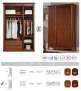 Шкаф 3-х дверный Panamar 877.003 цвет орех