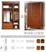 Шкаф 3-х дверный Panamar 877.003 цвет вишня Шкаф 3-х дверный Panamar 877.003 цвет вишня