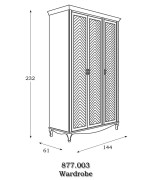 Шкаф 3-х дверный Panamar 877.003 цвет вишня Шкаф 3-х дверный Panamar 877.003 цвет вишня