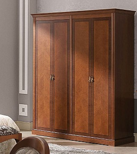 Шкаф 4-х дверный Panamar 875.004 цвет орех