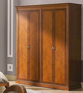 Шкаф 4-х дверный Panamar 875.004 цвет вишня