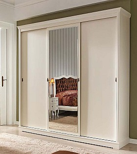 Шкаф купе 3-х дверный Panamar 977.210 цвет белый