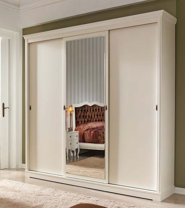 Шкаф купе 3-х дверный Panamar 977.210 цвет белый