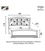 Кровать Palazzo Ducale Prama Bakokko модель 71BO15LT bianco цвет белый 180 см 