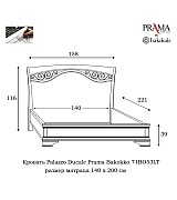Кровать Palazzo Ducale Prama Bakokko модель 71BO53LT bianco цвет белый 140 см Кровать Palazzo Ducale Prama Bakokko модель 71BO53LT bianco цвет белый 140 см