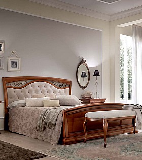 Кровать Palazzo Ducale Prama Bakokko модель 71CI63LT ciliegio цвет вишня 140 см